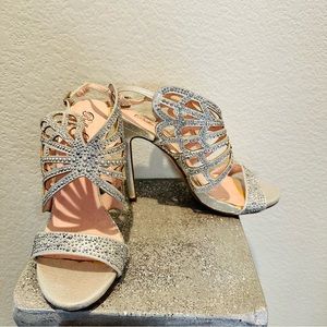 Silver and Crystal adorned heels